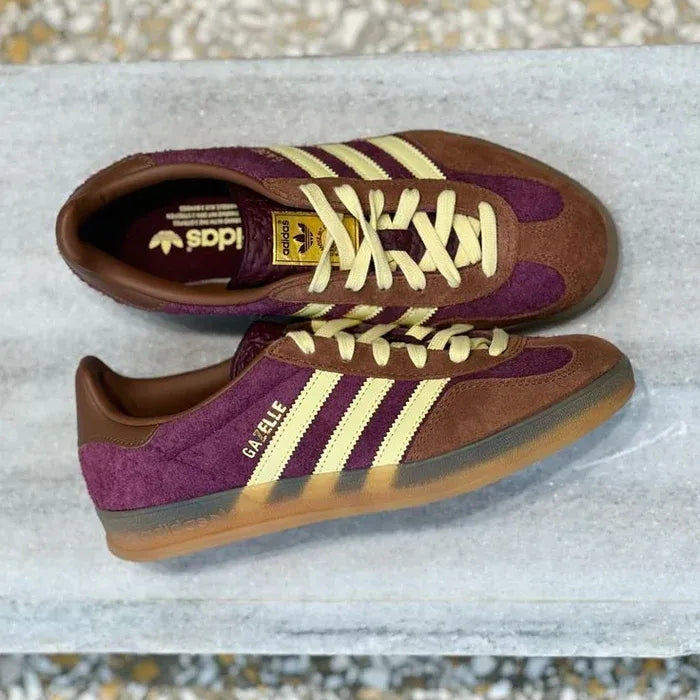 adidas Gazelle Indoor Maroon Almost Yellow (JI0324) | Snrkickz