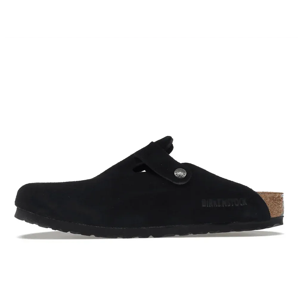 Birkenstock Boston Soft Footbed Suede Black (660471) | Snrkickz