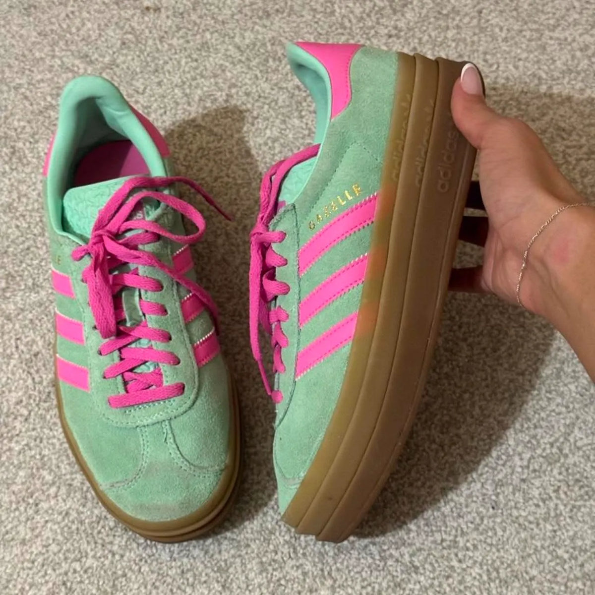 adidas Gazelle Bold Pulse Mint Pink (Women's) (H06125) | Snrkickz