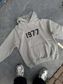 Fear of God Essentials 1977 Dark Oatmeal Hoodie - SnrKickz