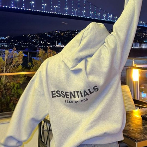 Fear of God Essentials Dark Oatmeal Hoodie