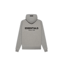 Fear of God Essentials Dark Oatmeal Hoodie – frontview render met subtiel Essentials-merklogo op donker havermoutkleurige stof