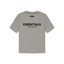 Back view of Fear of God Essentials Dark Oatmeal T-shirt featuring large Essentials print and oversized relaxed fit.