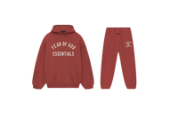 Fear of God Essentials Fleece Crimson Full Set Snrkickz