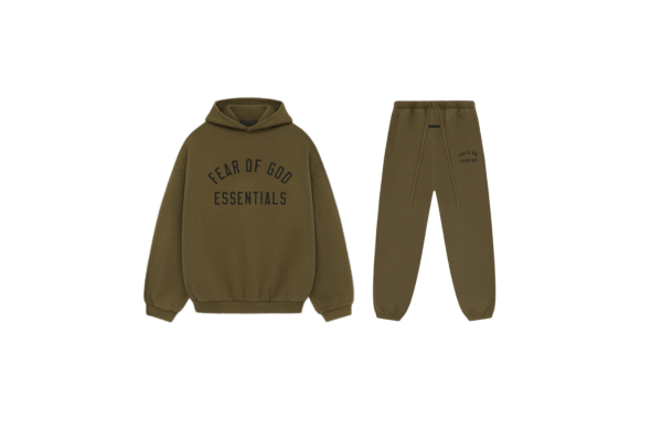 Fear of God Essentials Fleece Olive FW24 Full Set