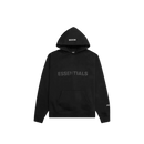 Fear of God Essentials Hoodie Black – vooraanzicht zwart oversized hoodie met subtiel Essentials-logo