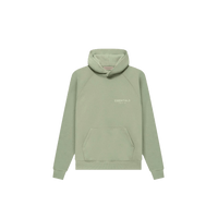 Fear of God Essentials Sage Hoodie – vooraanzicht productshot lichtgroene oversized hoodie met subtiel logo