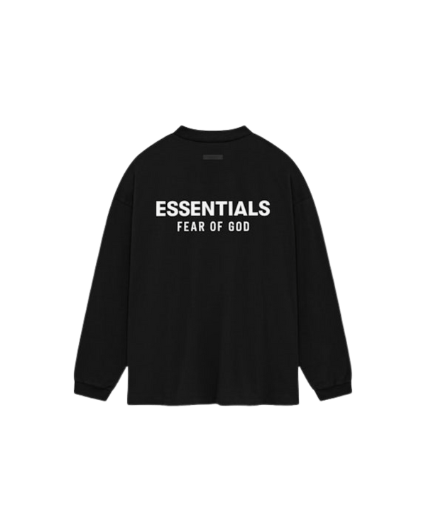 Fear of God Essentials Jersey Langarm-T-Shirt Schwarz