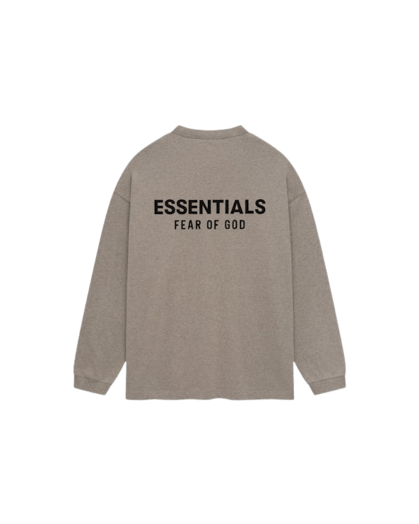 Fear of God Essentials Jersey Langarm-T-Shirt Hellgrau