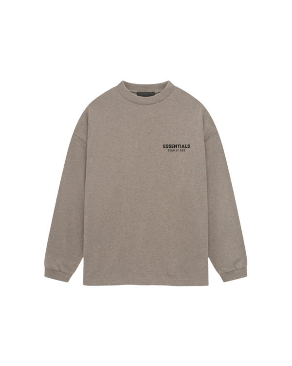 Fear of God Essentials Jersey Langarm-T-Shirt Hellgrau