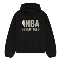 Zwarte Fear of God Essentials NBA hoodie met opvallend grijs NBA-logo, oversized pasvorm en zachte afwerking voor optimaal comfort en streetwearstijl