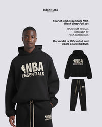 Essentials NBA Black Grey on model