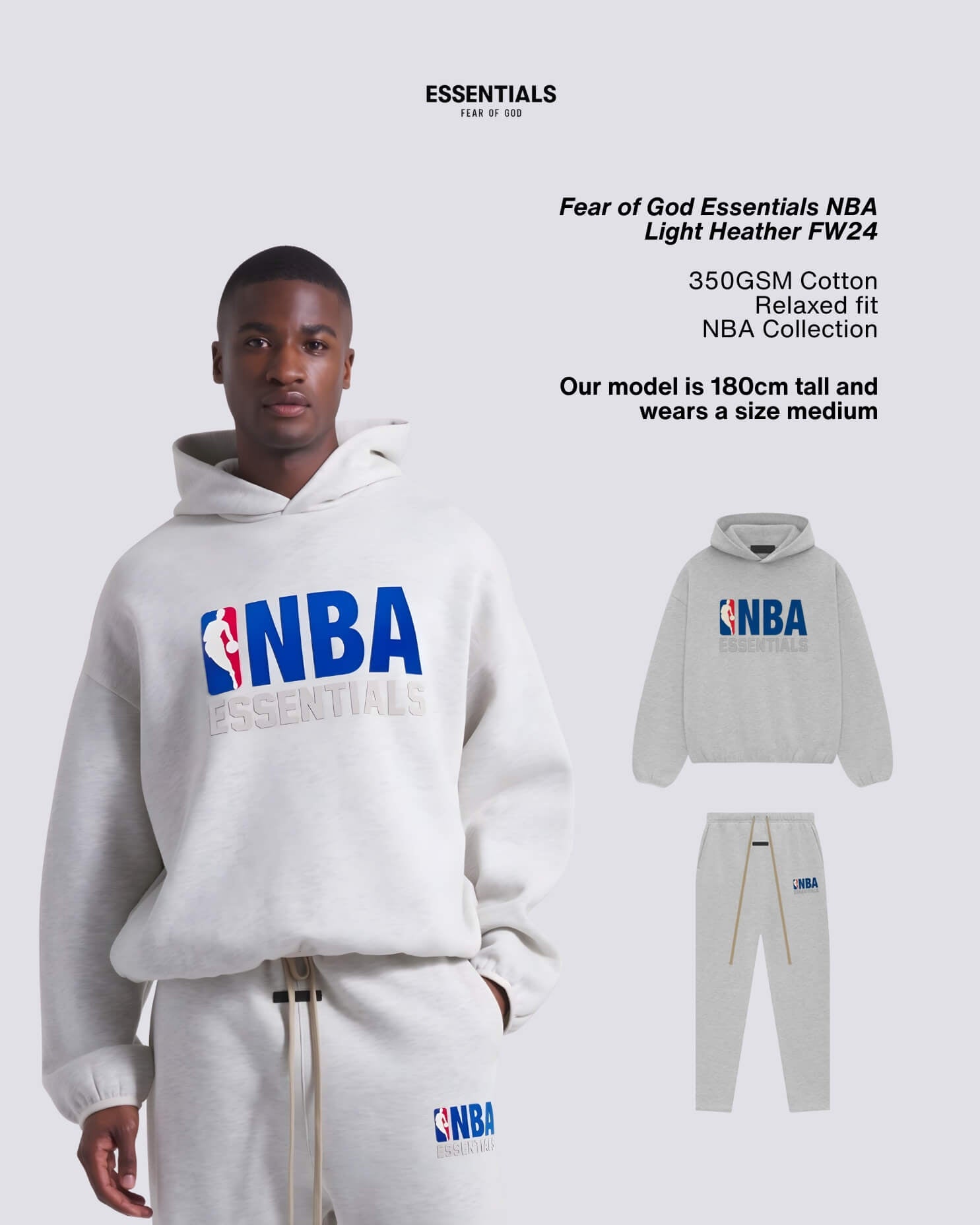 Fear of God Essentials NBA Light Heather FW24