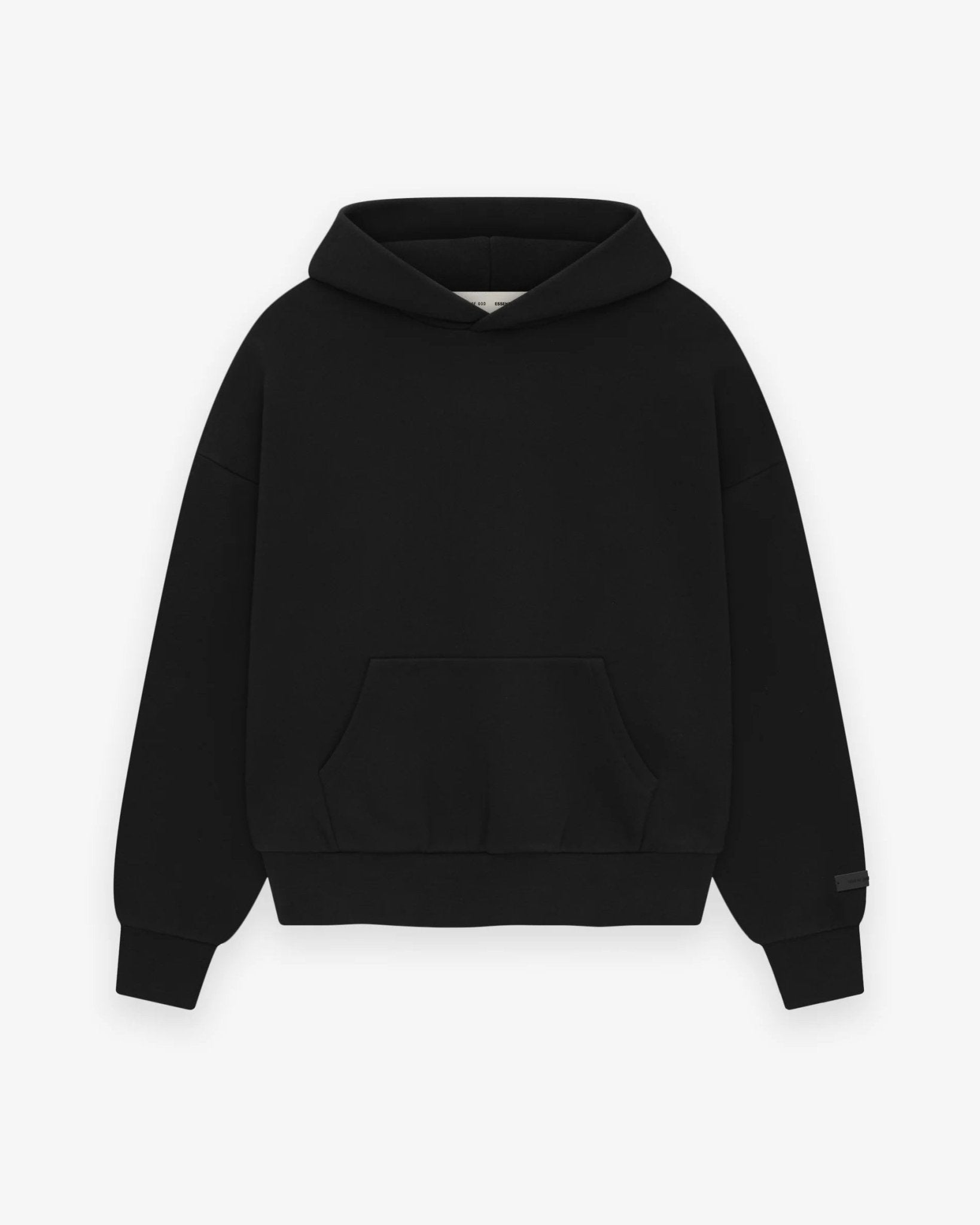 Fear of God Essentials SS25 Jet Black Hoodie