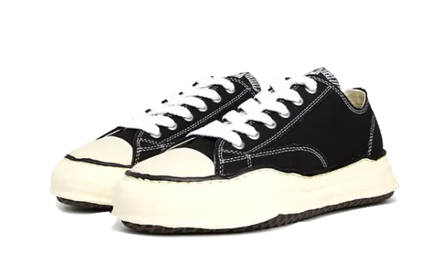 Maison Mihara Peterson Canvas Low Vintage Schwarz