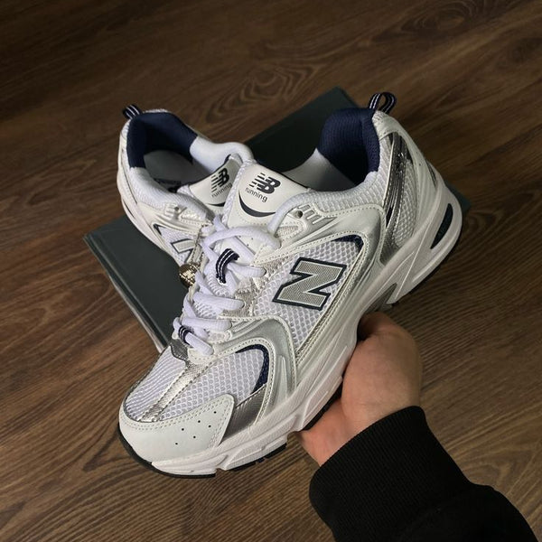 New Balance 530 White Silver Navy
