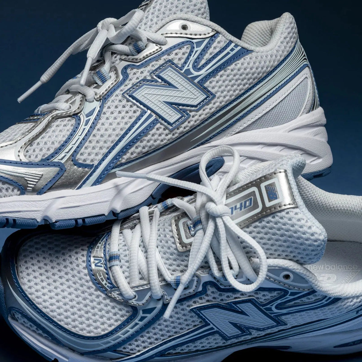 New Balance 740 White &amp; Ice Blue