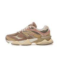 New Balance 9060 Landslide Mushroom U9060NTB side view showing brown suede upper, cream midsole and chunky 9060 silhouette.
