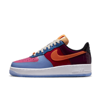 Nike Air Force 1 Low PLT-AF-ORM Bling FB8473-100 zijaanzicht in wit leer met oversized zool en opvallende gouden sierdetails