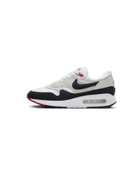 Nike Air Max 1 '86 Big Bubble Obsidian – zijkant met navy Swoosh, retro wit mesh en oversized Air-unit, te koop bij Snrkickz