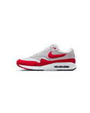 Nike Air Max 1 ‘86 Golf Sport Red – zijkant met Big Bubble en sportieve rode accenten, verkrijgbaar bij Snrkickz