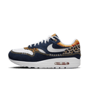 Nike Air Max 1 Premium Denim Leopard Style FJ4452-432  Colorway Medium Blue/White/University Gold/Picante Red/Metallic Gold/Desert Ochre SNrkickz