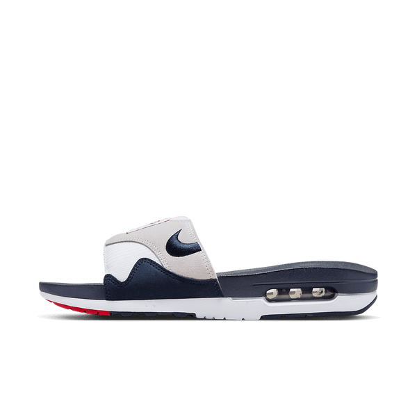 Nike Air Max 1 Slide Obsidian University Rot