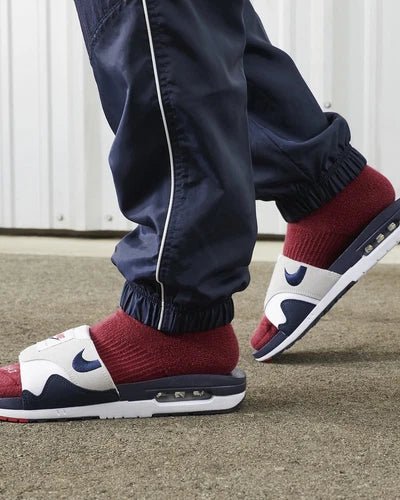 Nike Air Max 1 Slide Obsidian University Rot
