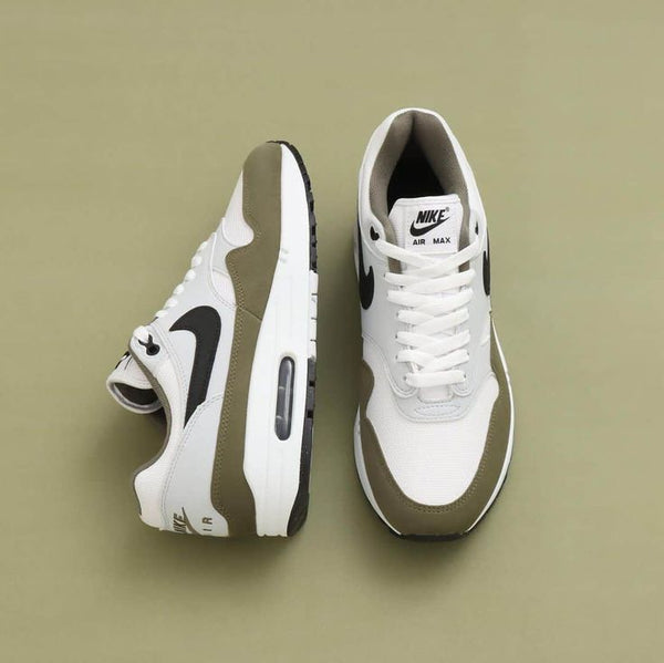 Nike Air Max 1 White Black Medium Olive