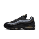 Nike Air Max 95 Big Bubble Batman Lifestyle Sneaker in zwart en anthracite met Buff Gold details – zijaanzicht.