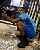 Nike Air Max 95 SP Honey Black x Corteiz Sneaker gecombineerd met streetwear outfit – urban armor stijl.