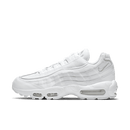 Nike Air Max 95 Essential White/Grey Fog Sneaker zijaanzicht met gelaagd bovenwerk van mesh, suède en leer.