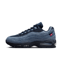 Nike Air Max 95 Levi’s Obsidian sneaker in donker indigo denim met zichtbare Air-units – zijaanzicht
