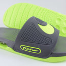 Uit de doos: Air Max Cirro Slide Dark Grey Volt FD4116-001 – zachte foam zool, Air Max demping en sportief design in grijs met volt