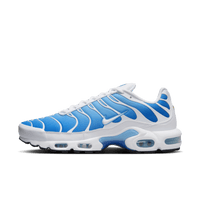 Nike Air Max Plus Sky Blue 852630-411 met lichtblauwe gradient upper, witte zool en transparante Air-units, frisse en zomerse uitvoering exclusief bij Snrkickz.