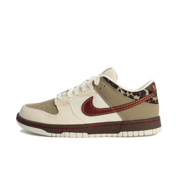 Nike Dunk Low Retro Khaki Team Red Pearl White