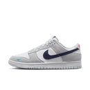 Nike Dunk Low White Grey Navy Aqua Mini Swoosh - SnrKickz
