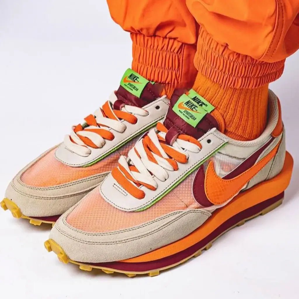 Nike LD Waffle sacai CLOT Kiss of Death Net Orange Blaze