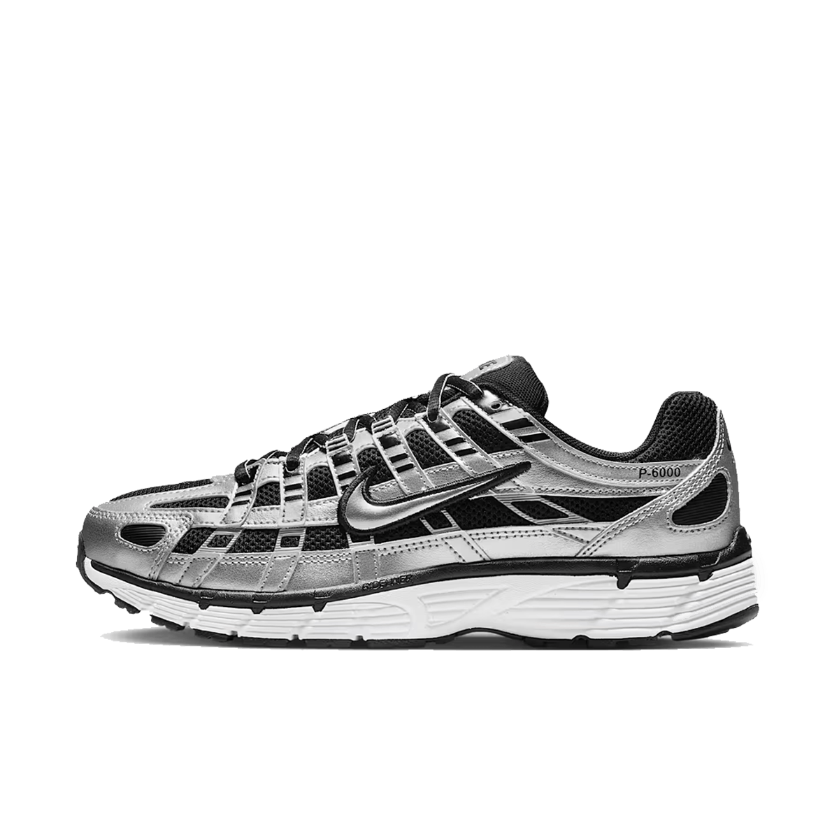 Nike P-6000 Metallic Silver Black White (Women's)