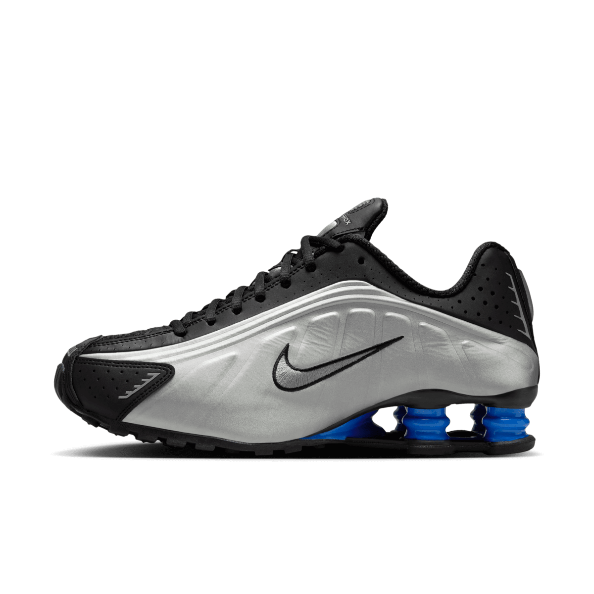 Nike Shox R4 Metallic Silver Black Racer Blue