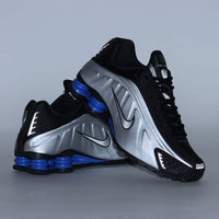 Nike Shox R4 Metallic Silver Black Racer Blue