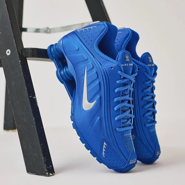 Nike Shox R4 Rennfahrer Blau Metallic Silber