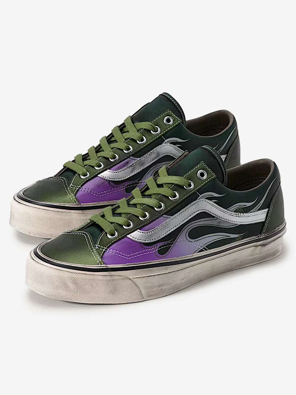Vans LX Old Skool Archive Flame Green - Angle View | Snrkickz