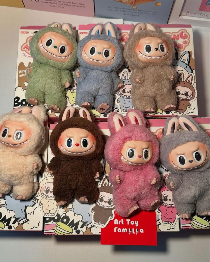 Pop Mart Labubu The Monsters Tasty Macarons Chestnut Cocoa Vinyl Plush Pendant