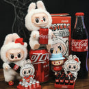 Pop Mart Labubu Coca‑Cola Series – vinyl figuren inclusief Surprise Shake joint, met druppelende cola‑details