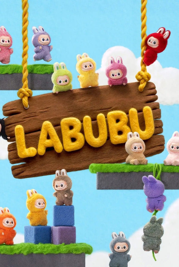 Pop Mart Labubu Die Monster Anstecknadel für die Love-Serie Vinyl Plüsch Anhänger (N-Z)