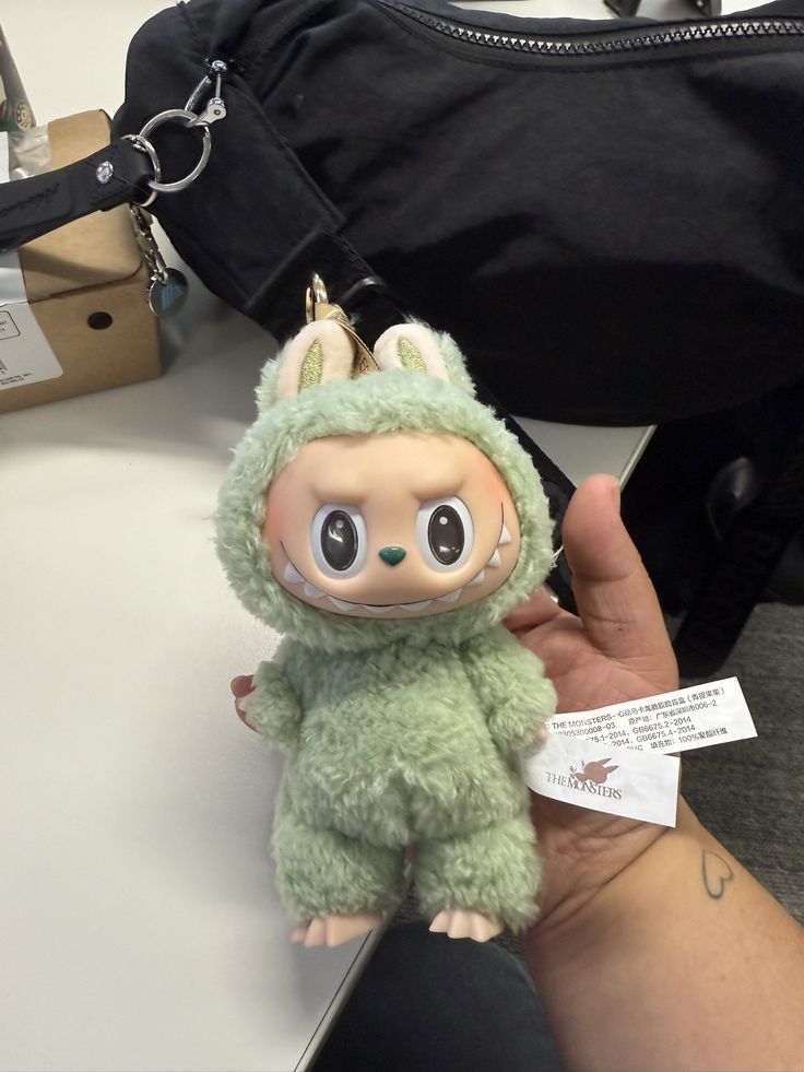 Pop Mart Labubu The Monsters Tasty Macarons Green Grape Vinyl Plush Pendant