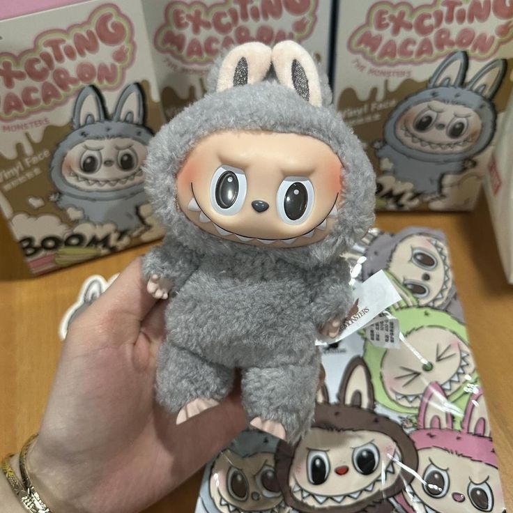 Pop Mart Labubu The Monsters Tasty Macarons Sesame Bean Vinyl Plush Pendant