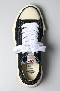 Maison Mihara Peterson Canvas Low Vintage Black