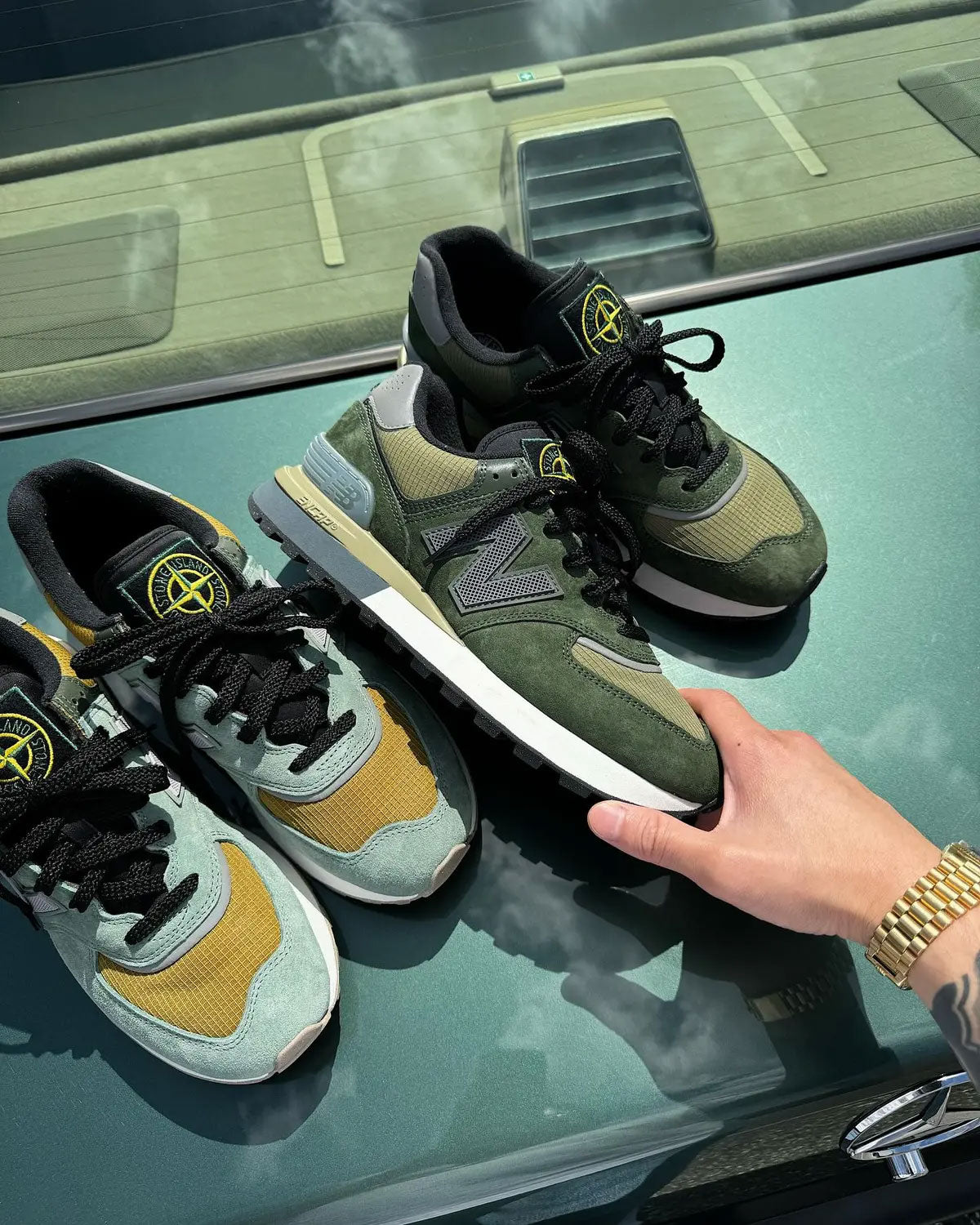 New Balance 574 x Stone Island Legacy Dark Green